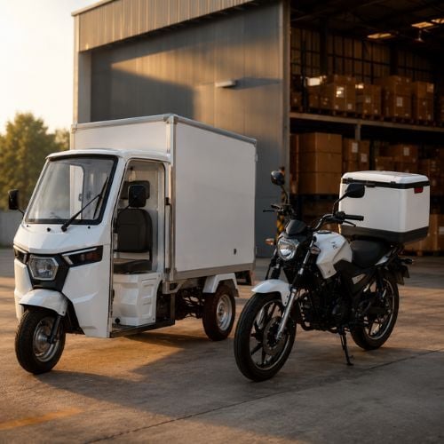 Trimotos eléctricas de carga (hasta 300kg) y motos para domicilios que agilicen tus entregas. credito negocios